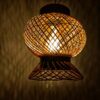 LED bamboo hanging wall lamp for eco-friendly lighting.