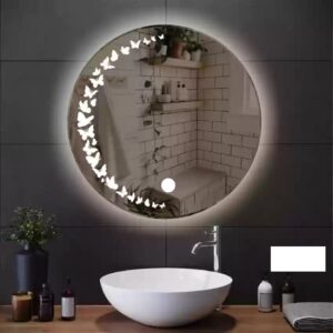 Circle LED Light Mirror with Touch Sensor, modern and functional