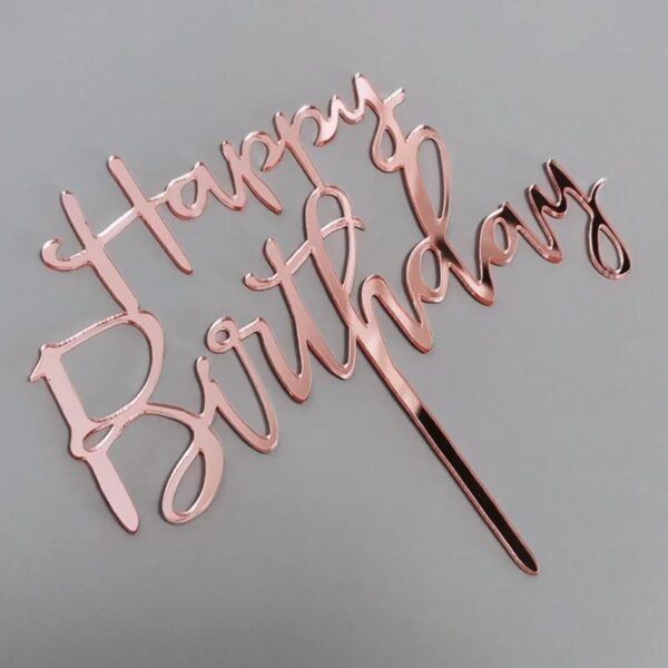 Acrylic Happy Birthday Cake Topper