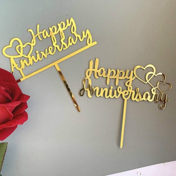 Clear Acrylic Cake Decor for Anniversaries