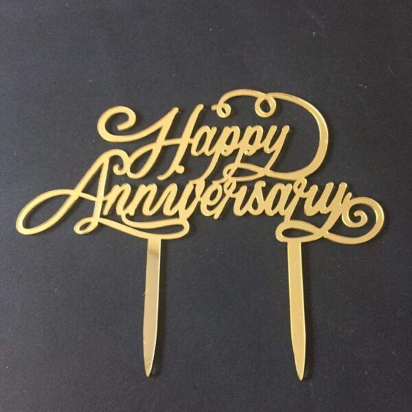 Transparent Acrylic Anniversary Topper