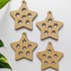 Christmas Star MDF Cutout with festive design