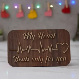 Customized wooden Valentine's Day gift.