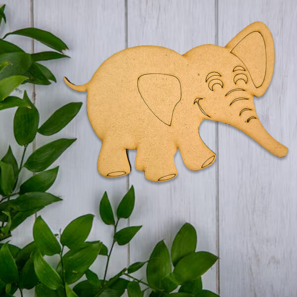 MDF Elephant Cutout for DIY Craft