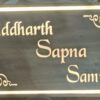 Acrylic Name plate for home, office, hotels with wooden texture base