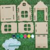 Self- Assembling MDF 3D House kit for kids