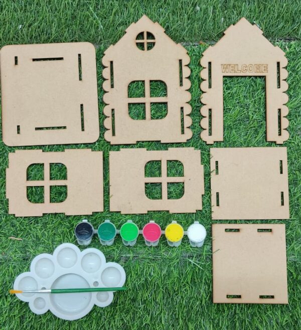 Self- Assembling MDF 3D House kit for kids