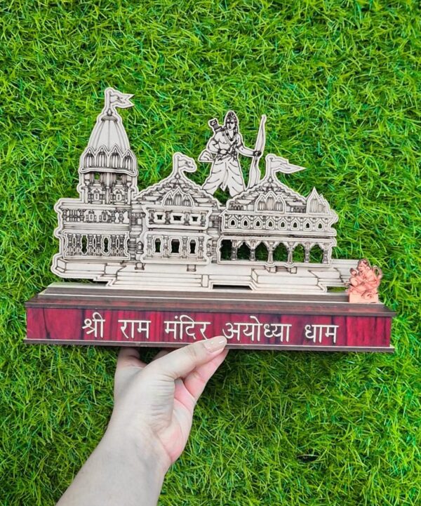 Ram Mandir Acrylic Showpiece for Home, Office decor and corporate gifting