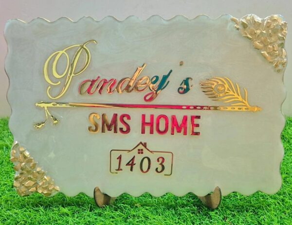 Resin Name plate for home, office, hotels with customization