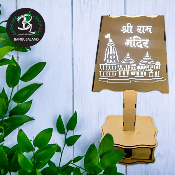 Ram mandir table lamp for gift and home decoration