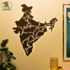 Indian Map Wall Decor with Lights, showcasing intricate design and illuminated details.