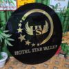 3D Round LED Sign Board with customizable design and vibrant lighting, suitable for business and home decor.