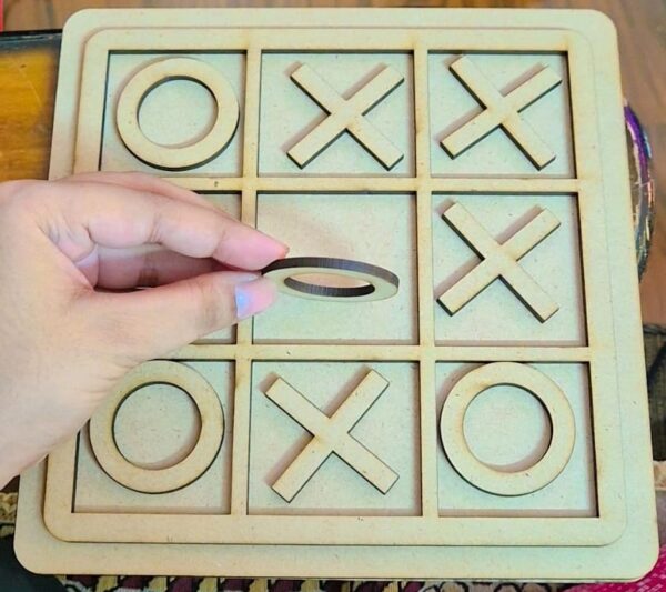 MDF Tik-Tac-Toe Board Game for Kids