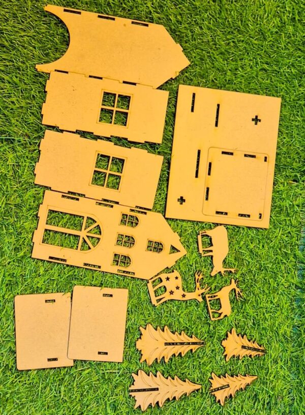 Trending MDF Christmas Kit for DIY Craft, Christmas House