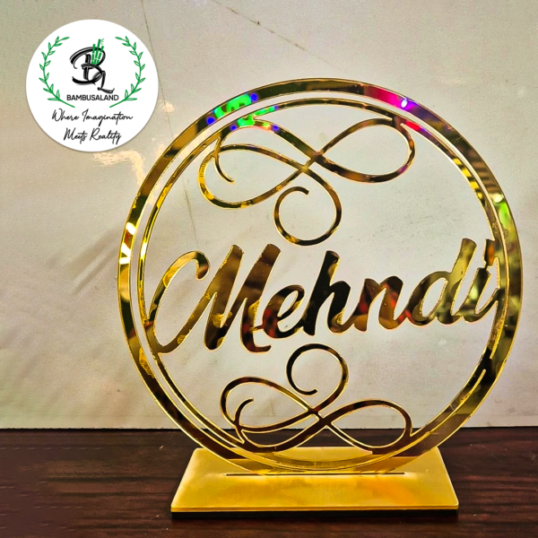 Acrylic Haldi Mehandi Cutouts for decoration