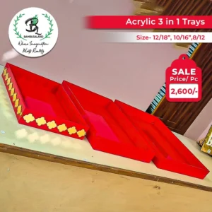 Acrylic Serving Tray Set of 3 – Premium Colored Tray