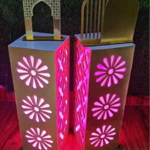 Acrylic LED Pillar 24 Inch – Mirror Finish Event Decor