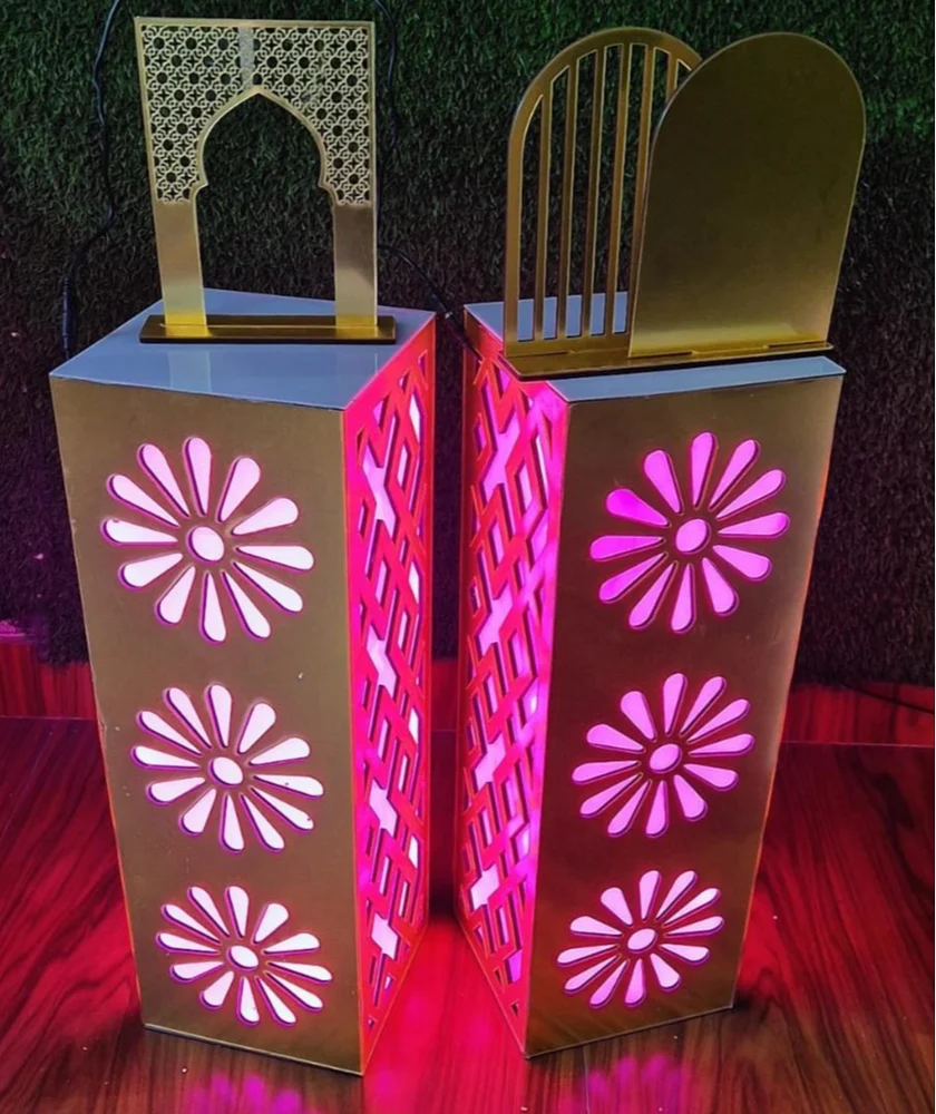 Acrylic LED Pillar 24 Inch – Mirror Finish Event Decor