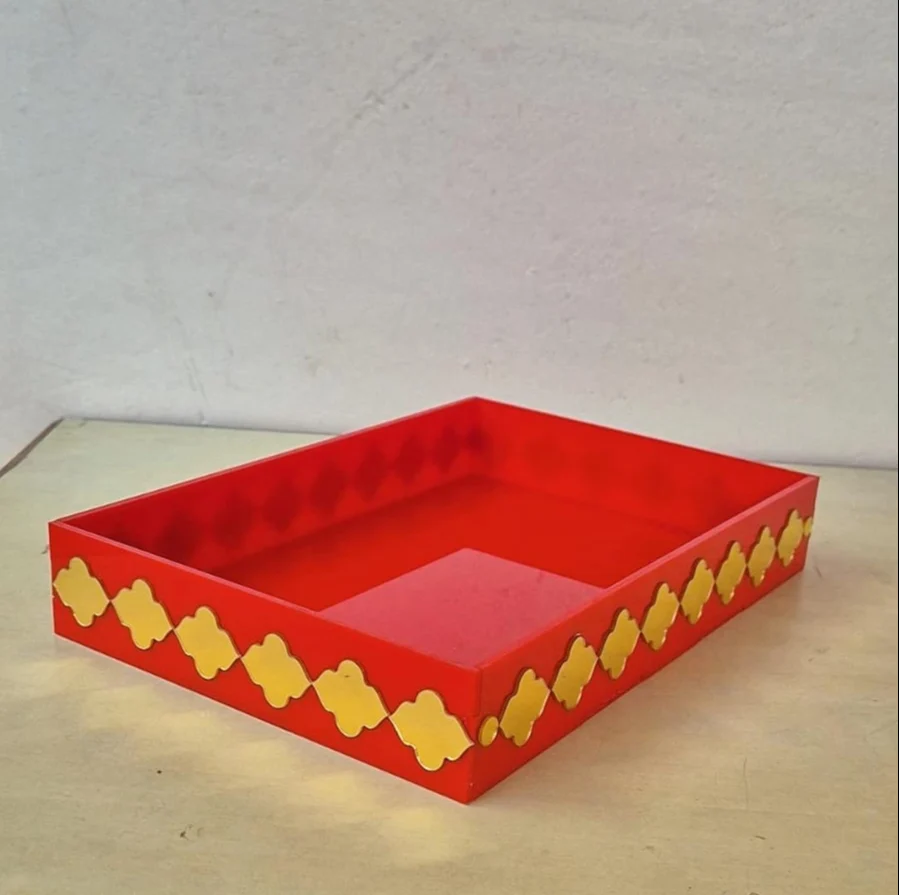 Acrylic Serving Tray Set of 3 – Premium Colored Tray - Image 4