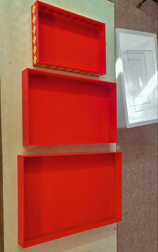 Acrylic Serving Tray Set of 3 – Premium Colored Tray - Image 2